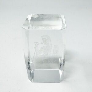 Elvis 3 D Crystal Cube Paperweight